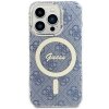 Guess GUHMP15LH4STB iPhone 15 Pro 6.1 niebieski/blue hardcase IML 4G MagSafe